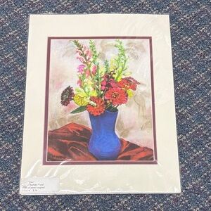“Blue Vase” - print of pastel original by Barbara Vural, 11 x 14
